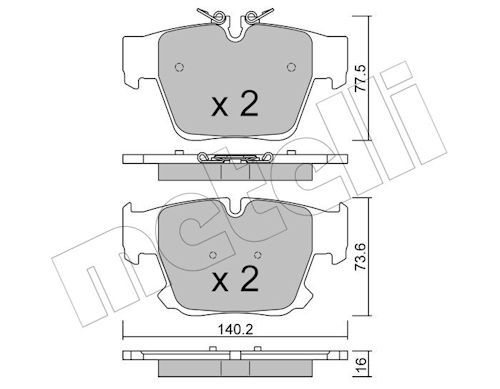Metelli 2213870 Колодки гальмівні (задні) BMW M5 (G60/G61) 24-/7 (G70) 22-/XM (G09) 22-