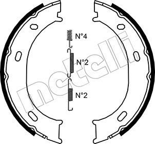 Metelli 530239K Комплект гальмівних колодок, стоянкове гальмо