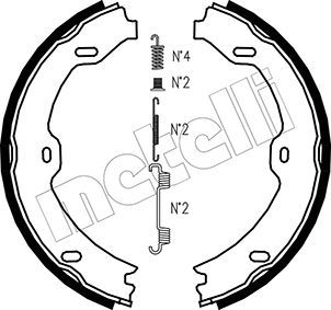 Metelli 530243K Комплект гальмівних колодок, стоянкове гальмо
