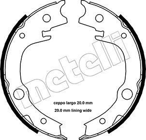 Metelli 530443 Комплект гальмівних колодок, стоянкове гальмо
