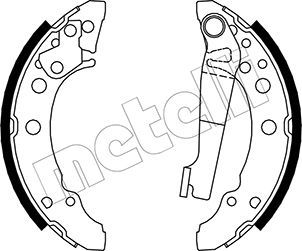 Metelli 530465 Колодки гальмівні (задні) Audi 80/A2/VW Golf I-II/Jetta I-II/Passat/Polo 74-05 (бараб