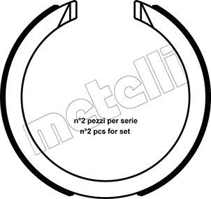 Metelli 530491 Колодки ручника Mazda CX-7/CX-9 06- (190x25)