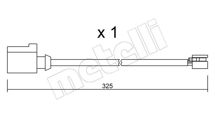 Metelli SU271 Датчик зносу гальмівних колодок (передніх) VW Touareg 3.0-4.2 10- (L=325mm)