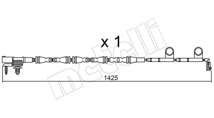 Metelli SU316 Датчик зносу гальмівних колодок (передніх) Land Rover Range Rover IV 3.0-5.0 D 12- (L=