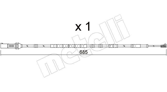 Metelli SU370 Датчик зносу гальмівних колодок (задніх) BMW i3 (I01) 13- (L=685mm)