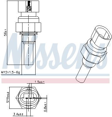 Nissens 207005 Датчик температури First Fit