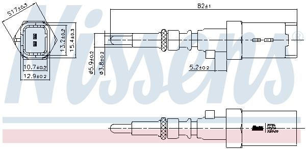 Nissens 207016 Датчик температури