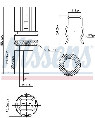 Nissens 207020 Датчик температури First Fit