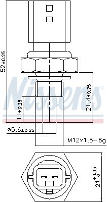 Nissens 207022 Датчик температури First Fit