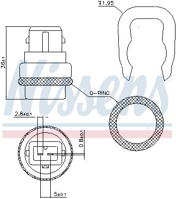 Nissens 207024 Датчик температури First Fit