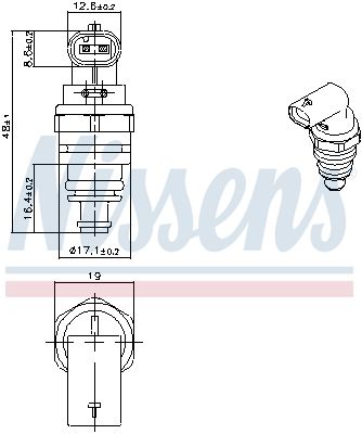 Nissens 207047 Датчик температури