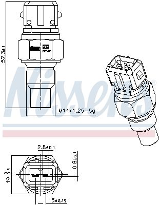 Nissens 207049 Датчик, температура охолоджувальної рідини