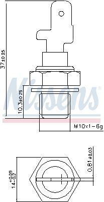 Nissens 207058 Датчик температури First Fit