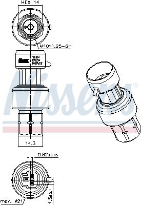 Nissens 301024 Датчик тиску First Fit