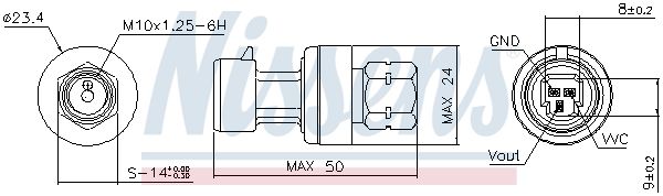 Nissens 301048 Натискний перемикач, система кондиціонування повітря