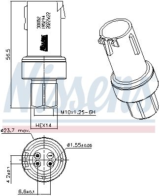 Nissens 301052 Датчик тиску First Fit