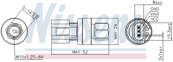 Nissens 301066 Натискний перемикач, система кондиціонування повітря
