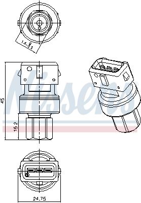 Nissens 301067 Датчик тиску First Fit