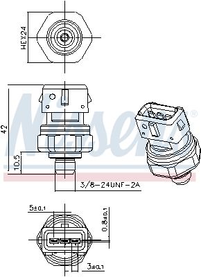 Nissens 301069 Натискний перемикач, система кондиціонування повітря