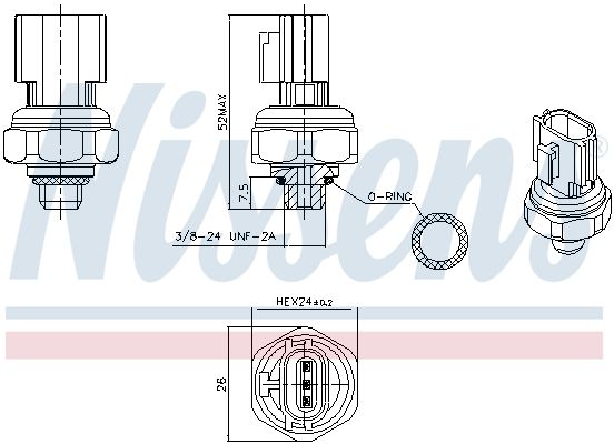 Nissens 301077 Датчик тиску