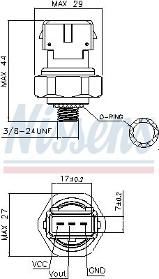 Nissens 301079 Натискний перемикач, система кондиціонування повітря