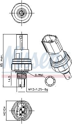 Nissens 301080 Датчик тиску First Fit
