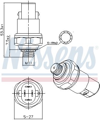Nissens 301088 Датчик тиску First Fit