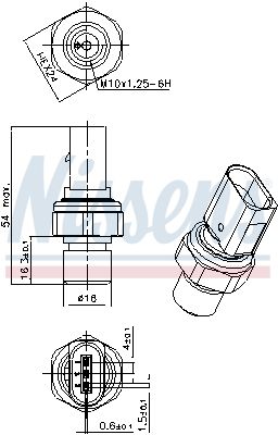 Nissens 301101 Датчик тиску First Fit