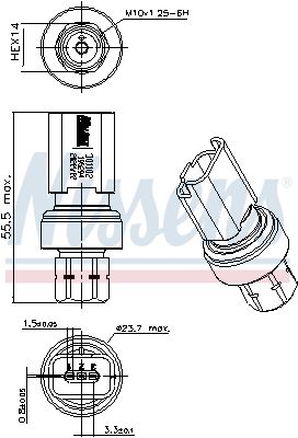 Nissens 301102 Датчик тиску First Fit