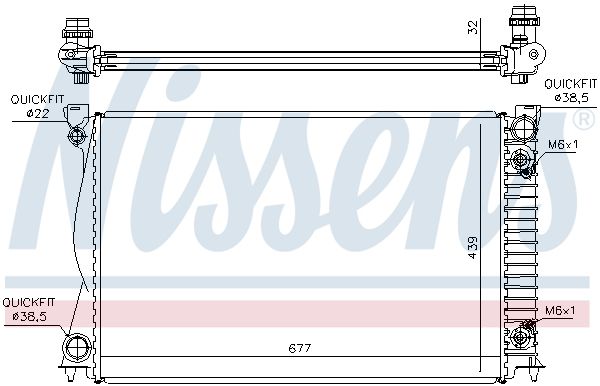 Nissens 60233A Радіатор охолодження двигуна First Fit