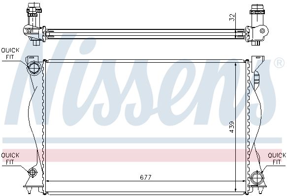 Nissens 60234A Радіатор, система охолодження двигуна