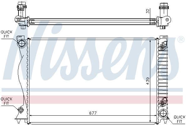 Nissens 60236A Радіатор охолодження двигуна First Fit