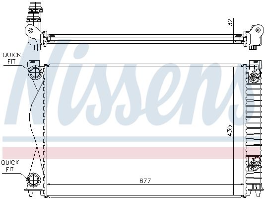 Nissens 60237A Радіатор охолодження двигуна First Fit