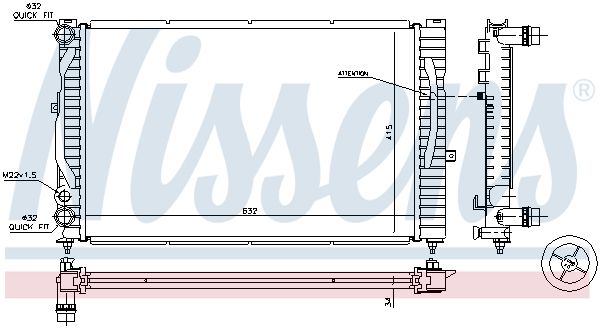 Nissens 60299 Радіатор охолодження двигуна First Fit