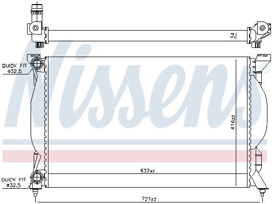 Nissens 60304A Радіатор, система охолодження двигуна