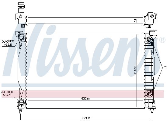 Nissens 60305A Радіатор охолодження двигуна