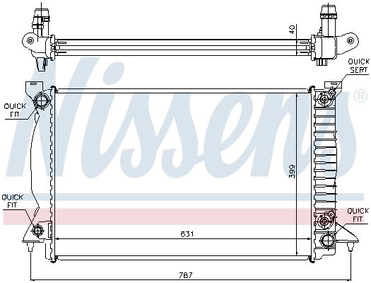 Nissens 60314A Радіатор охолодження двигуна First Fit
