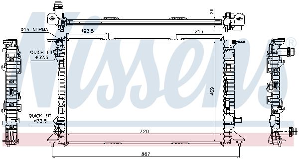 Nissens 60323 Радіатор, система охолодження двигуна