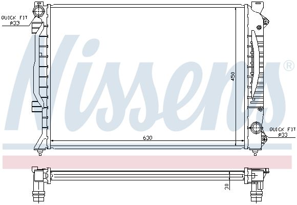Nissens 60422A Радіатор охолодження двигуна First Fit