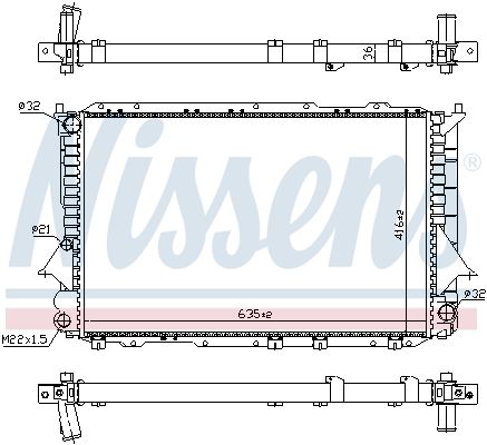 Nissens 60458 Радіатор, система охолодження двигуна