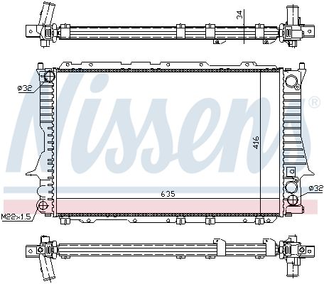 Nissens 60459 Радіатор охолодження двигуна