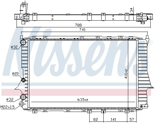 Nissens 60460 Радіатор, система охолодження двигуна