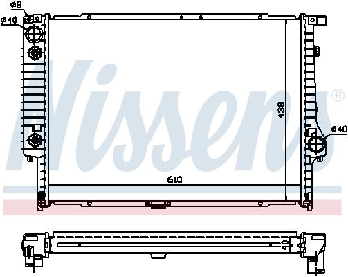Nissens 60597A Радіатор охолодження двигуна