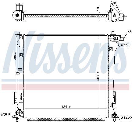 Nissens 606098 Радіатор, система охолодження двигуна