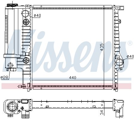 Nissens 60613A Радіатор, система охолодження двигуна