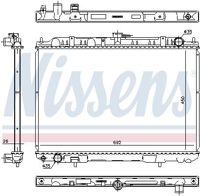 Nissens 606160 Радіатор, система охолодження двигуна