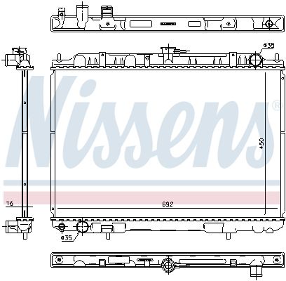 Nissens 606161 Радіатор, система охолодження двигуна