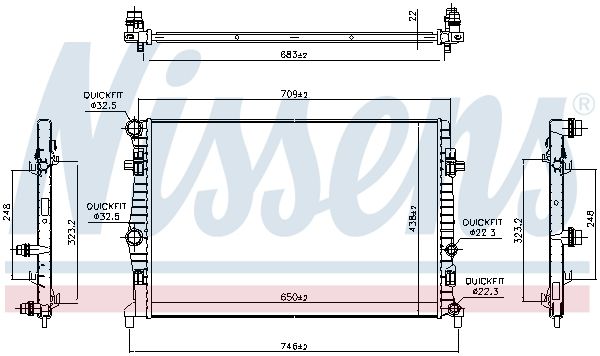 Nissens 606218 Радіатор охолодження двигуна