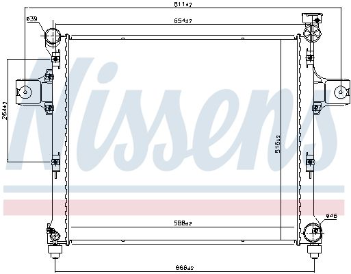 Nissens 606254 Радіатор охолодження двигуна