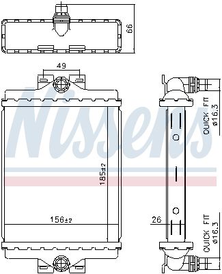 Nissens 606270 Радіатор, система охолодження двигуна